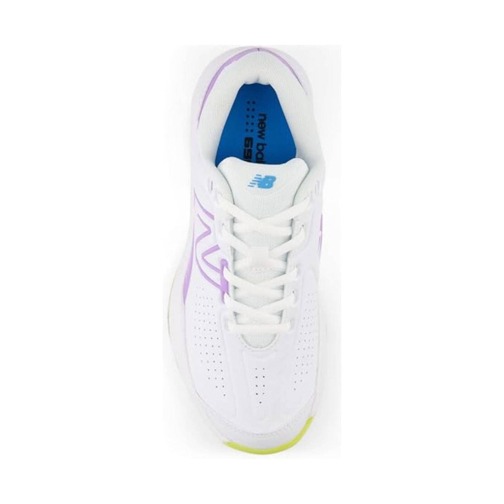 New Balance Women's 696v5 Court Tennis Shoes - White/Purple Fade - Lenny's Shoe & Apparel