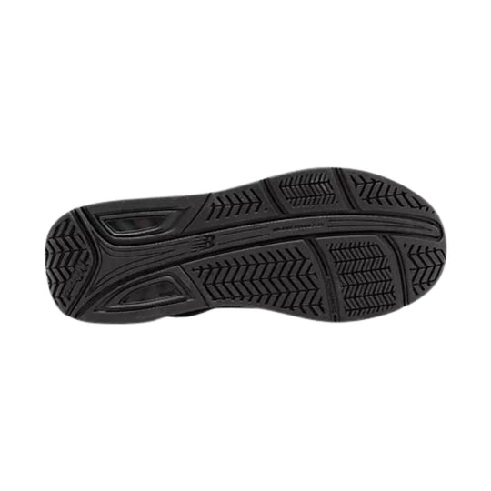 Black rubber outsole with herringbone tread pattern