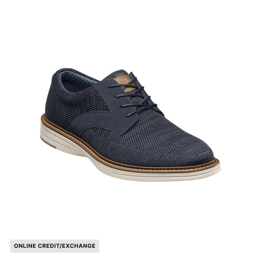 Nunn Bush Men's Griff Knit Plain Toe Oxford Shoes - Navy - ONLINE CREDIT/EXCHANGE - Lenny's Shoe & Apparel