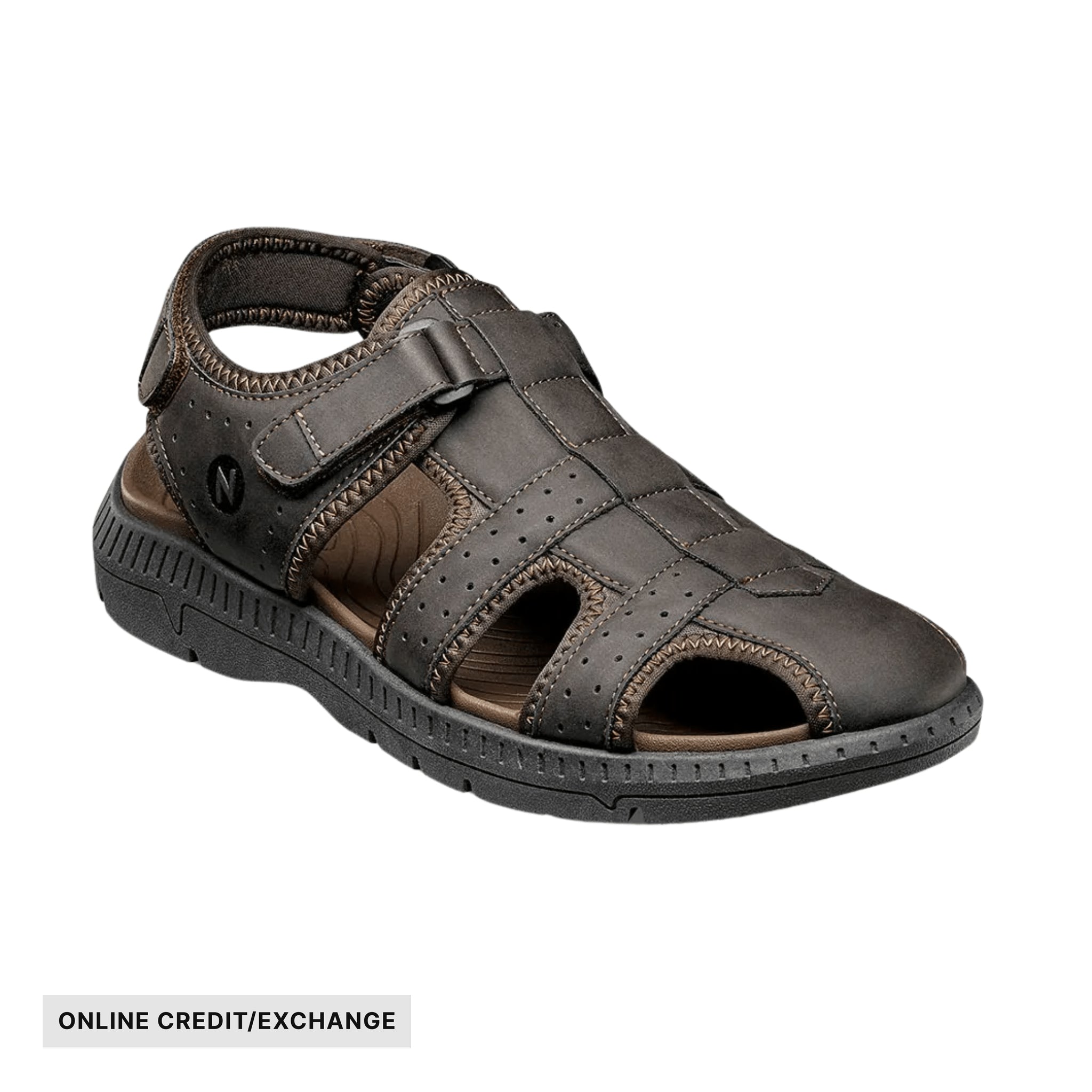 ＊867＊ Nunn Bush Men's Laguna Closed Toe Fisherman Sandals - Brown