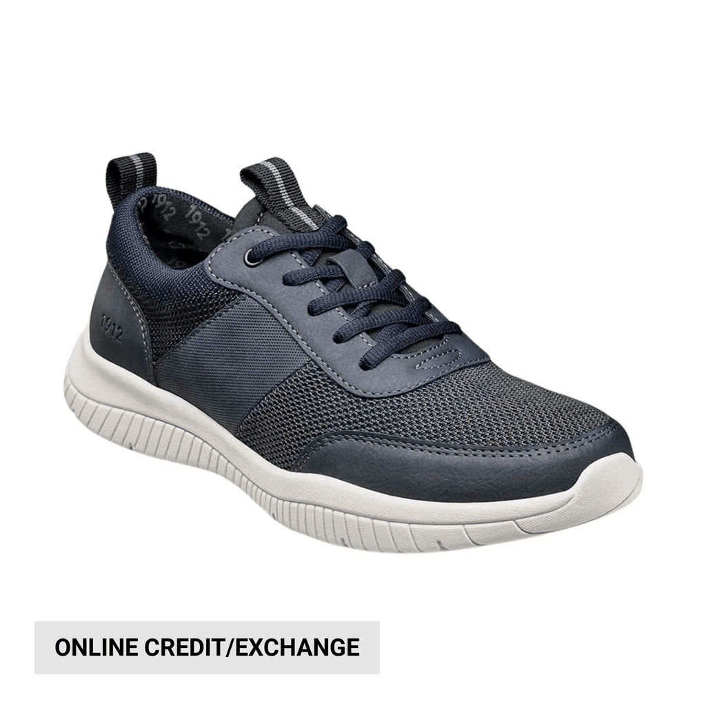 Nunn Bush Men's City Pass Knit Moc Toe Oxford Shoe - Navy - Lenny's Shoe & Apparel