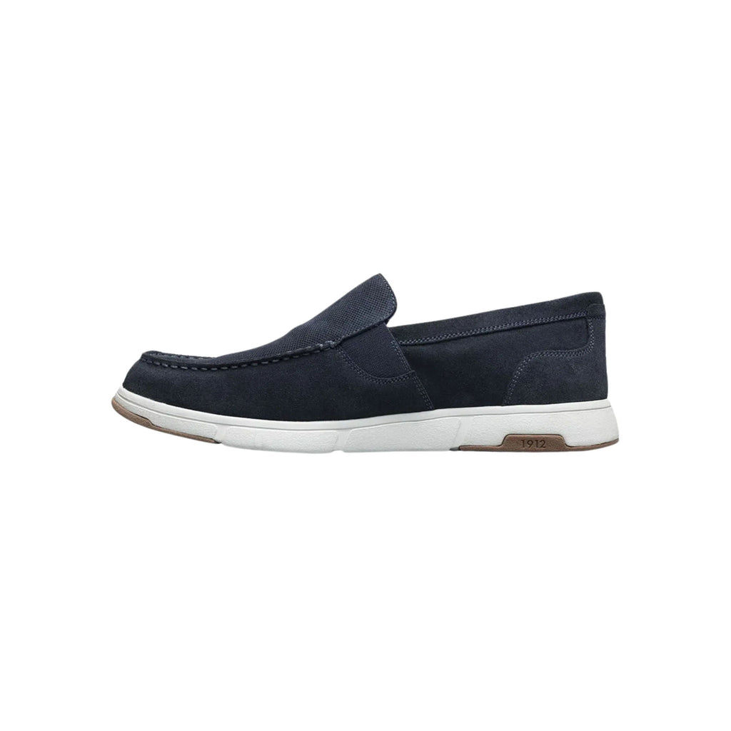 Nunn Bush Men's Luca Suede Moc Toe Venetian Slip On Shoes - Navy - Lenny's Shoe & Apparel
