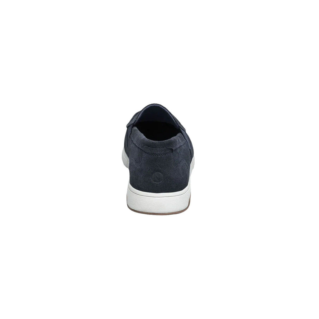 Nunn Bush Men's Luca Suede Moc Toe Venetian Slip On Shoes - Navy - Lenny's Shoe & Apparel