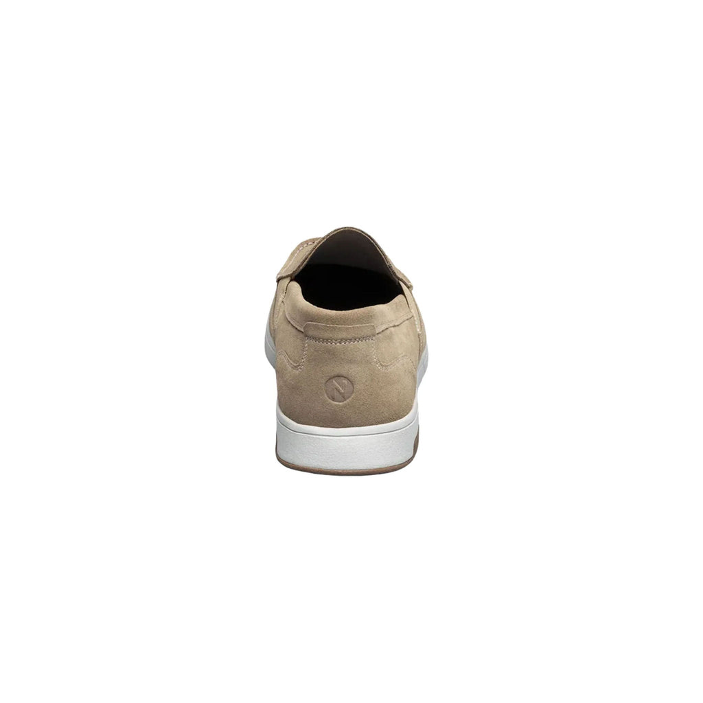 Nunn Bush Men's Luca Suede Moc Toe Venetian Slip On Shoes - Stone - Lenny's Shoe & Apparel