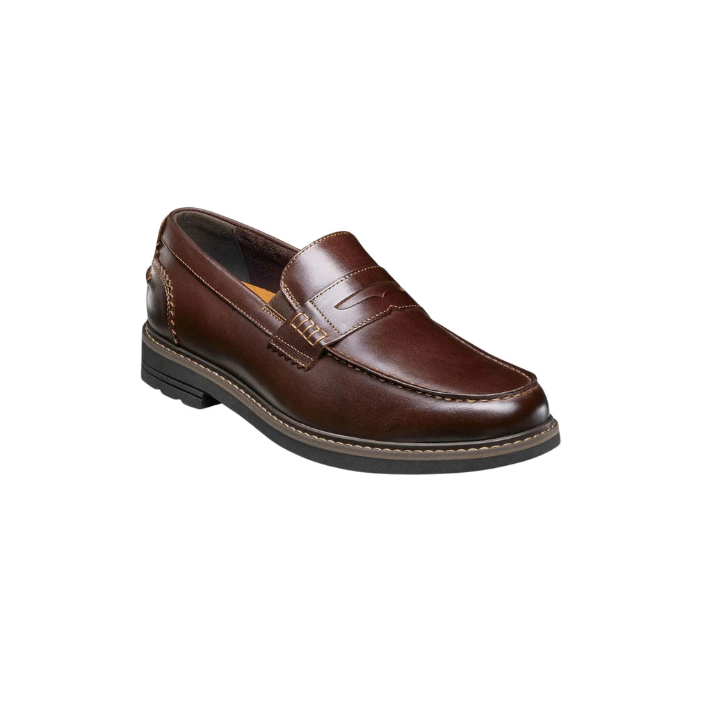Nunn Bush Men's Odin II Moc Toe Penny Loafers - Burgundy - Lenny's Shoe & Apparel