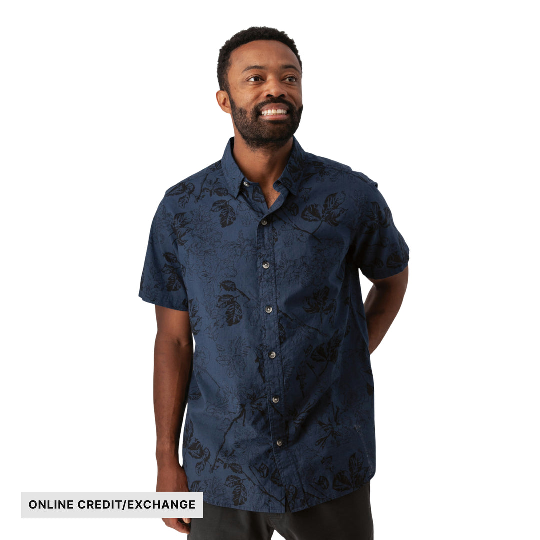 Old Ranch Men's Ethan Organic Cotton Shirt - Navy - ONLINE CREDIT/EXCHANGE - Lenny's Shoe & Apparel