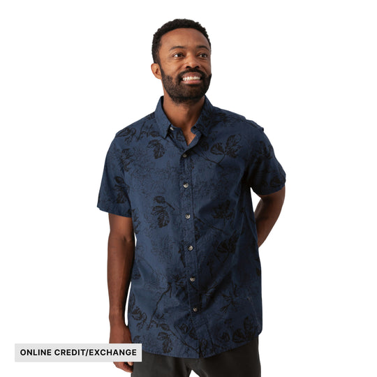 Old Ranch Men's Ethan Organic Cotton Shirt - Navy - ONLINE CREDIT/EXCHANGE - Lenny's Shoe & Apparel