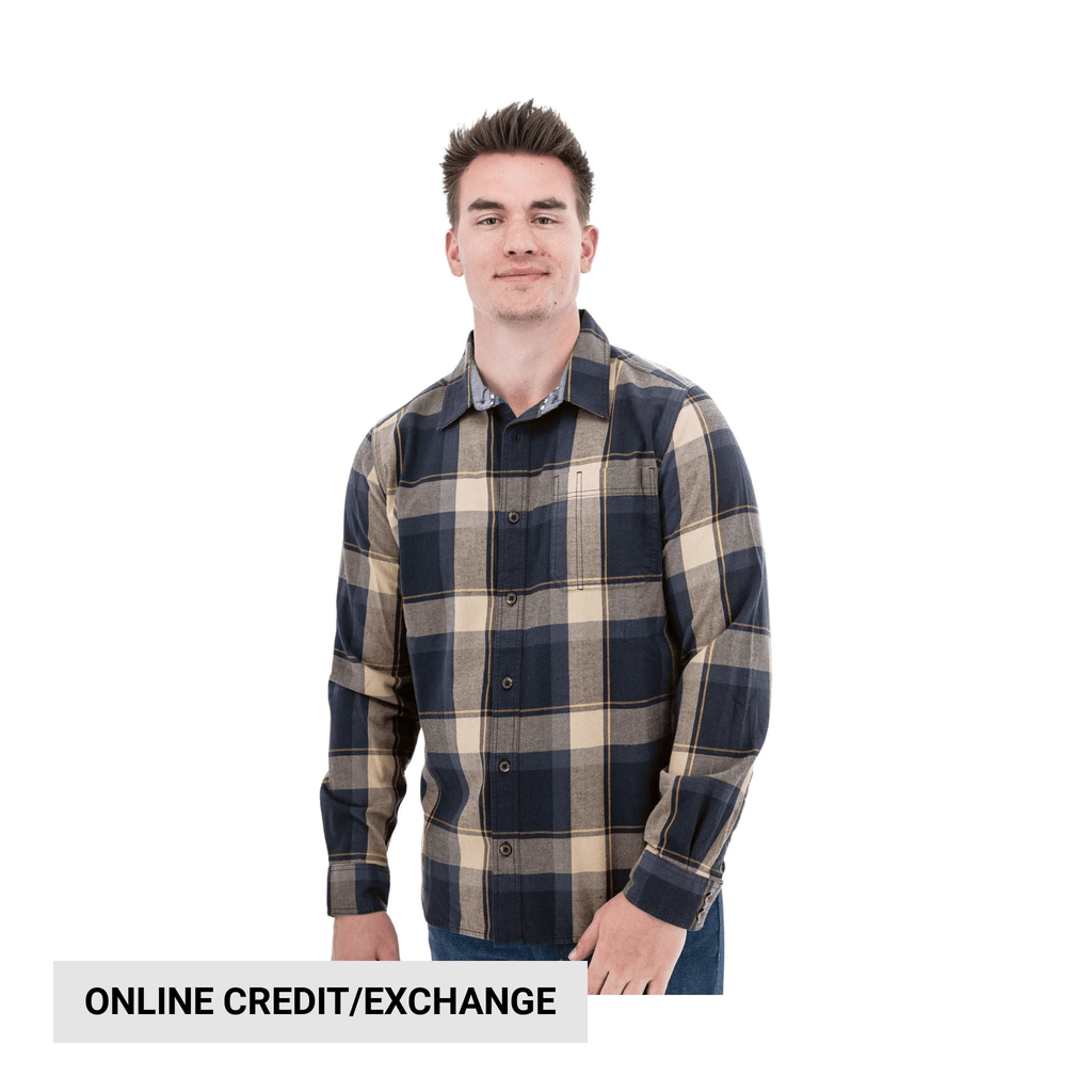 Old Ranch Men's Miles Organic Flannel Shirt - Dark Blue - Lenny's Shoe & Apparel