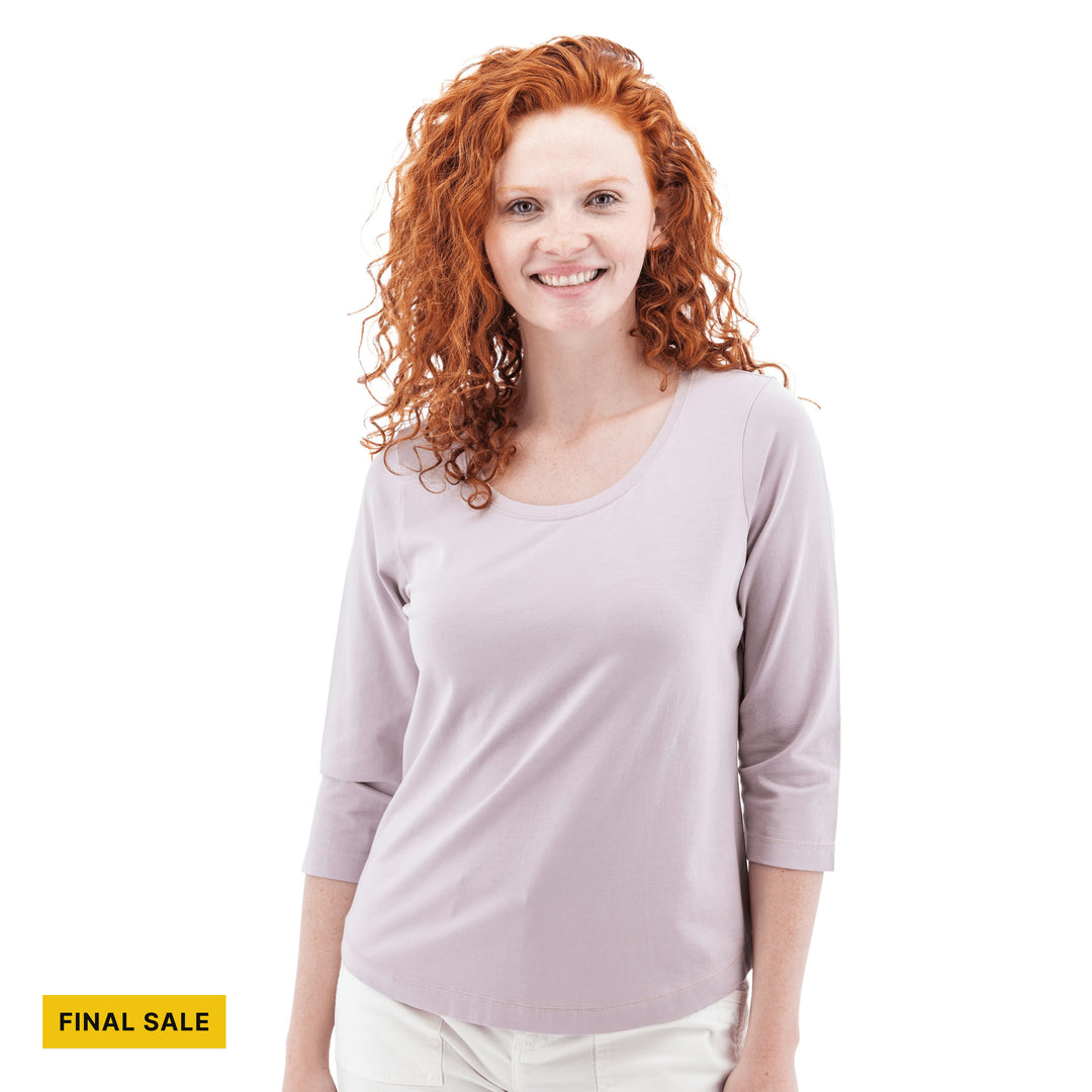 Old Ranch Women's Magnolia 25 Organic Three Quarter Sleeve Top - Iris - FINAL SALE - Lenny's Shoe & Apparel