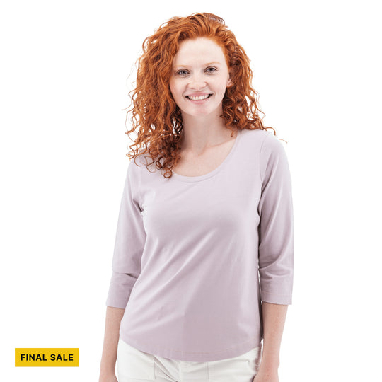 Old Ranch Women's Magnolia 25 Organic Three Quarter Sleeve Top - Iris - FINAL SALE - Lenny's Shoe & Apparel