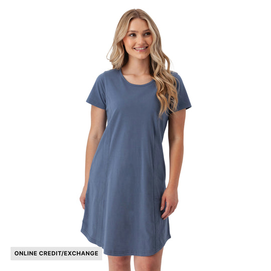 Old Ranch Women's Marlee Organic T Shirt Dress - Vintage Indigo - ONLINE CREDIT/EXCHANGE - Lenny's Shoe & Apparel