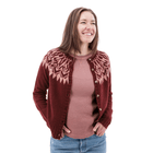 Old Ranch Women's Alani Fair Isle Cardigan - Port - Lenny's Shoe & Apparel