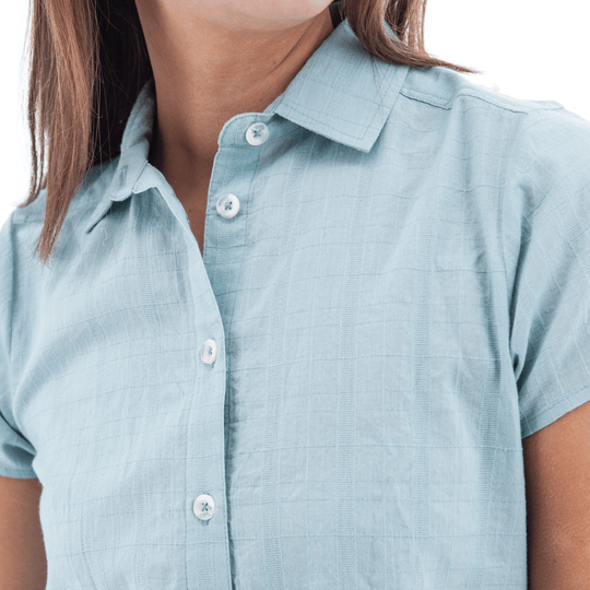 Old Ranch Women's Aubrey Organic Camp Shirt - Lt. Blue - Lenny's Shoe & Apparel