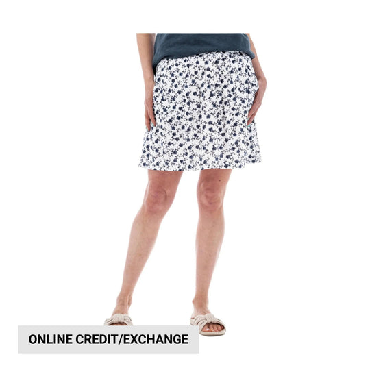 Old Ranch Women's Fleur Pull On Print Skirt - White - Lenny's Shoe & Apparel