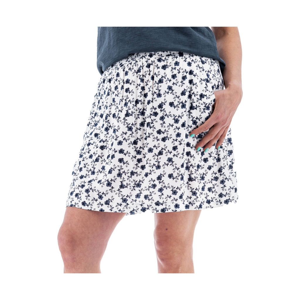 Old Ranch Women's Fleur Pull On Print Skirt - White - Lenny's Shoe & Apparel