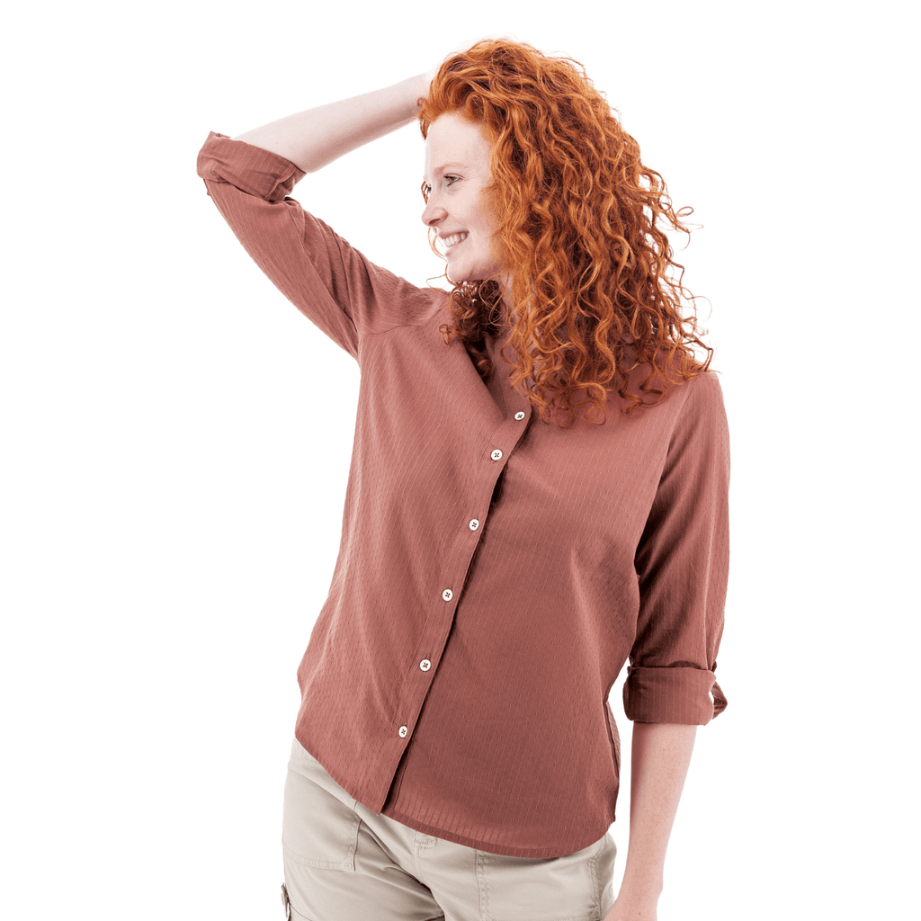 Old Ranch Women's Plumas 25 Organic Roll Up Shirt - Aragon - Lenny's Shoe & Apparel