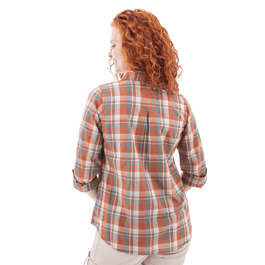 Old Ranch Women's Plumas 25 Organic Roll Up Shirt - Hot Sauce - Lenny's Shoe & Apparel