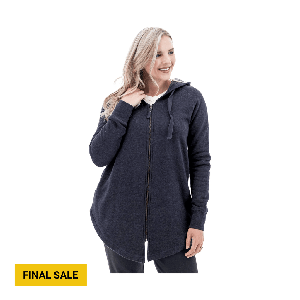 Old Ranch Women's River Oversized Fleece Hoodie - Black Iris - Lenny's Shoe & Apparel