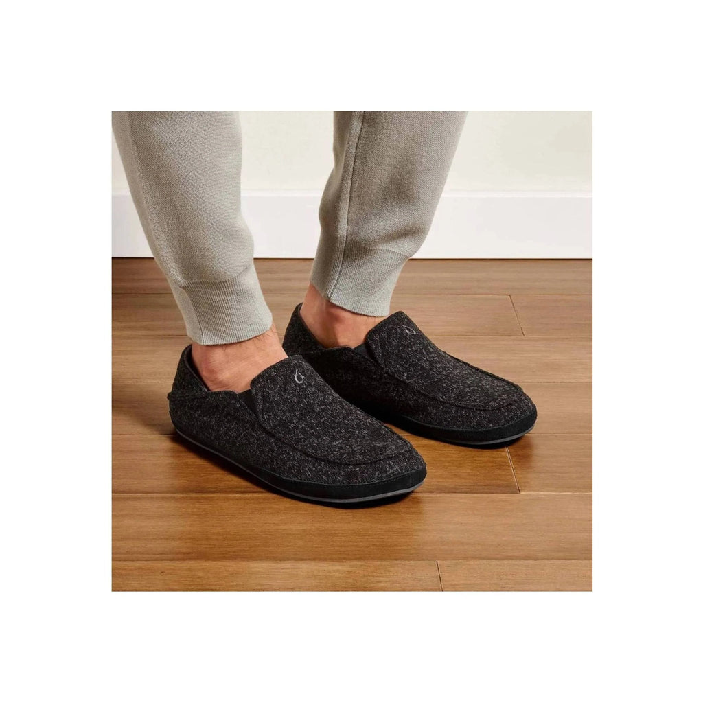 Olukai Men's Moloa Hulu Slipper - Black - Lenny's Shoe & Apparel