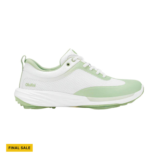 Olukai Women's Makena Golf Shoes - Bright White/Mint - FINAL SALE - Lenny's Shoe & Apparel