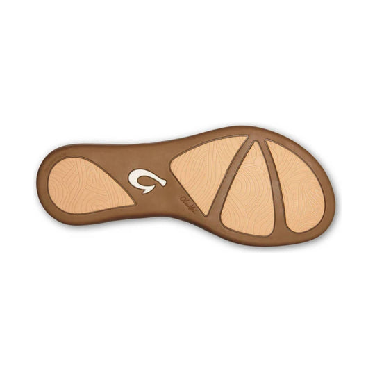OluKai Women's Honu Leather Beach Sandals - Bright White/Golden Sand - Lenny's Shoe & Apparel