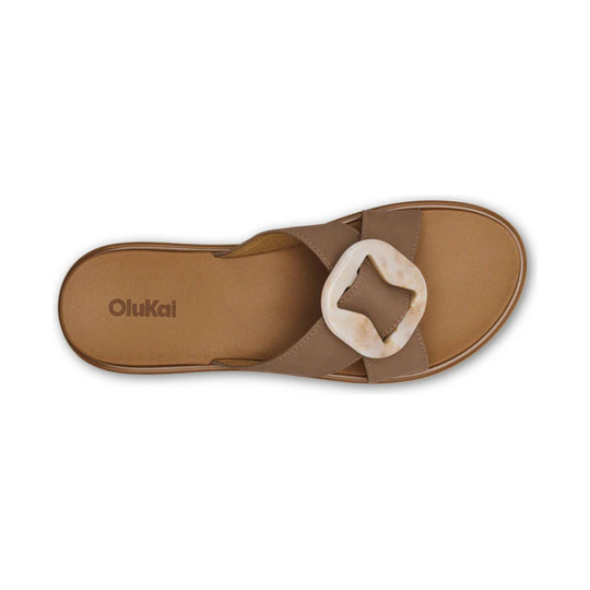 OluKai Women's La`i Slide Sandals - Tan - Lenny's Shoe & Apparel