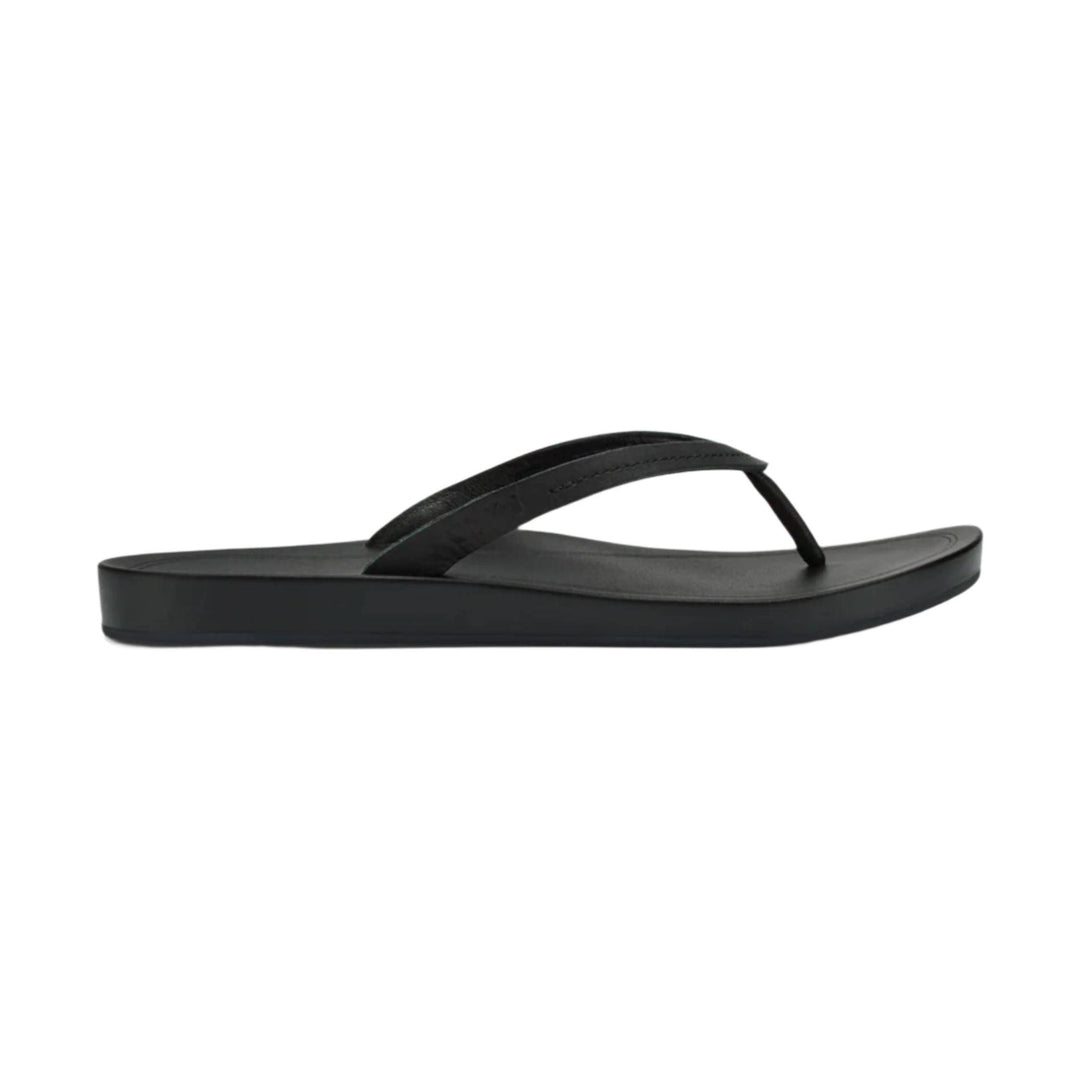 OluKai Women's Lalahi Leather Beach Sandals - Lava Rock - Lenny's Shoe & Apparel