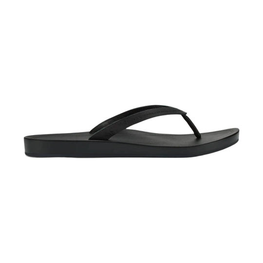 OluKai Women's Lalahi Leather Beach Sandals - Lava Rock - Lenny's Shoe & Apparel