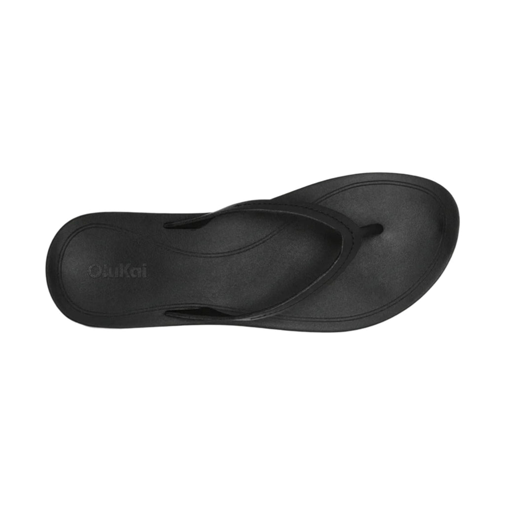 OluKai Women's Lalahi Leather Beach Sandals - Lava Rock - Lenny's Shoe & Apparel