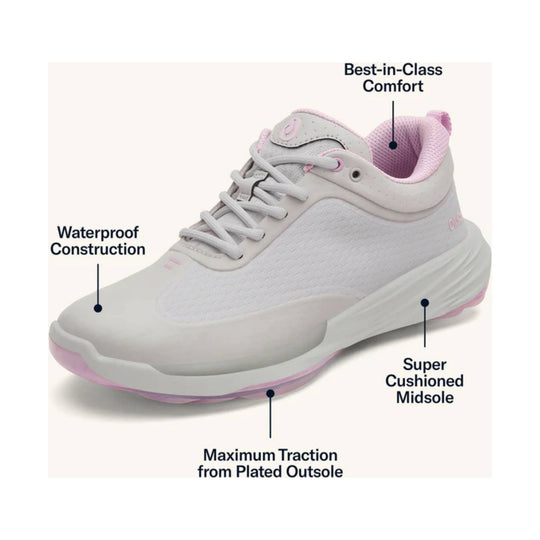 Olukai Women's Makena Waterproof Golf Shoes - Sterling - Lenny's Shoe & Apparel
