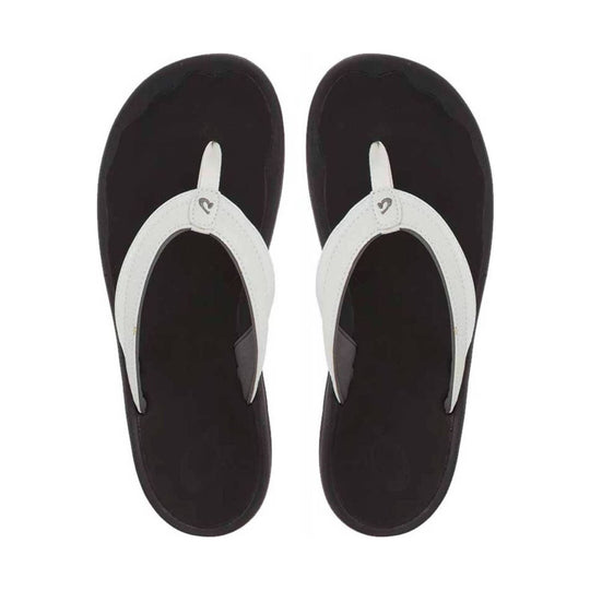 Olukai Women's Ohana Sandals - White/Black - Lenny's Shoe & Apparel