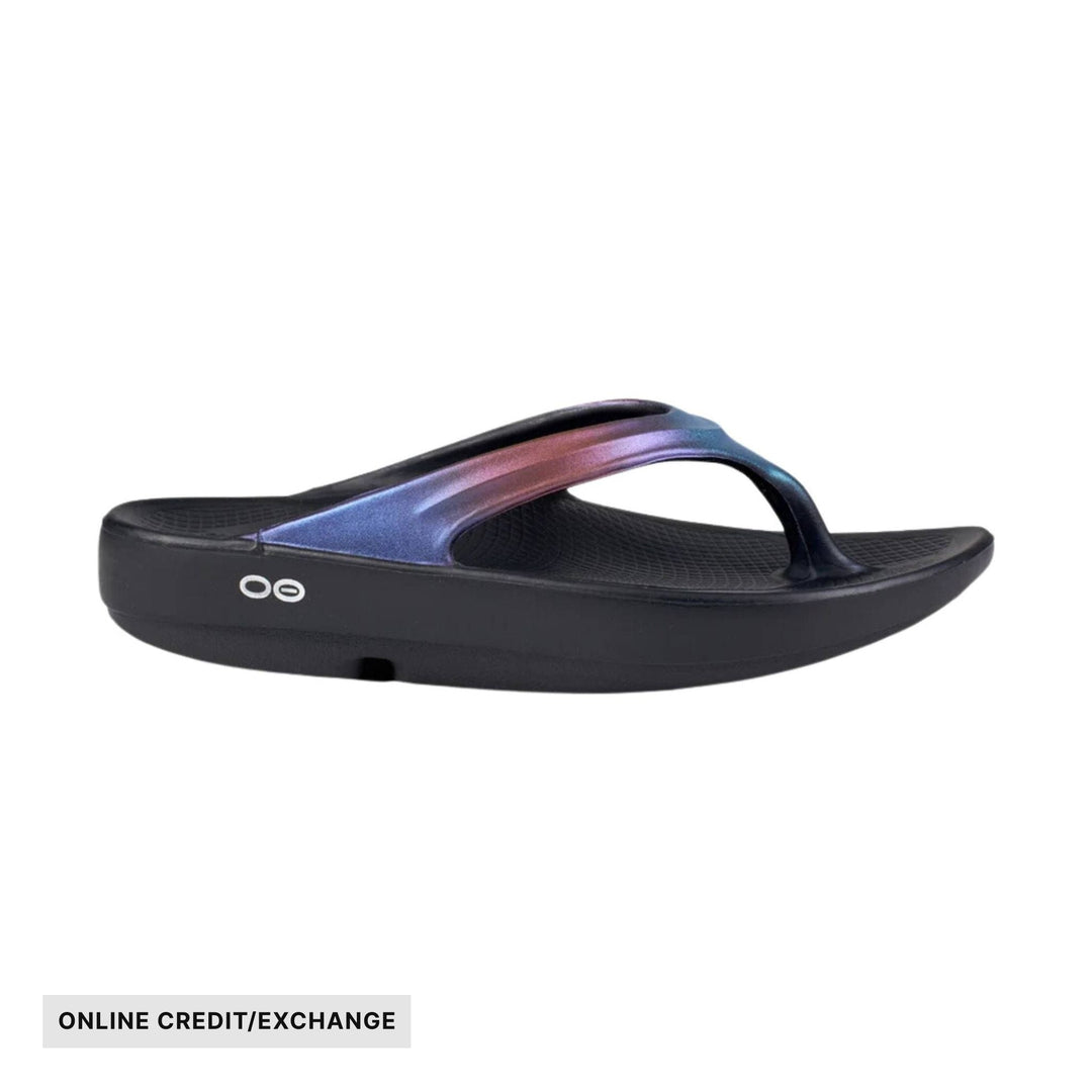 OOfos Women's OOlala Luxe Sandal - Midnight Spectre - ONLINE CREDIT/EXCHANGE - Lenny's Shoe & Apparel