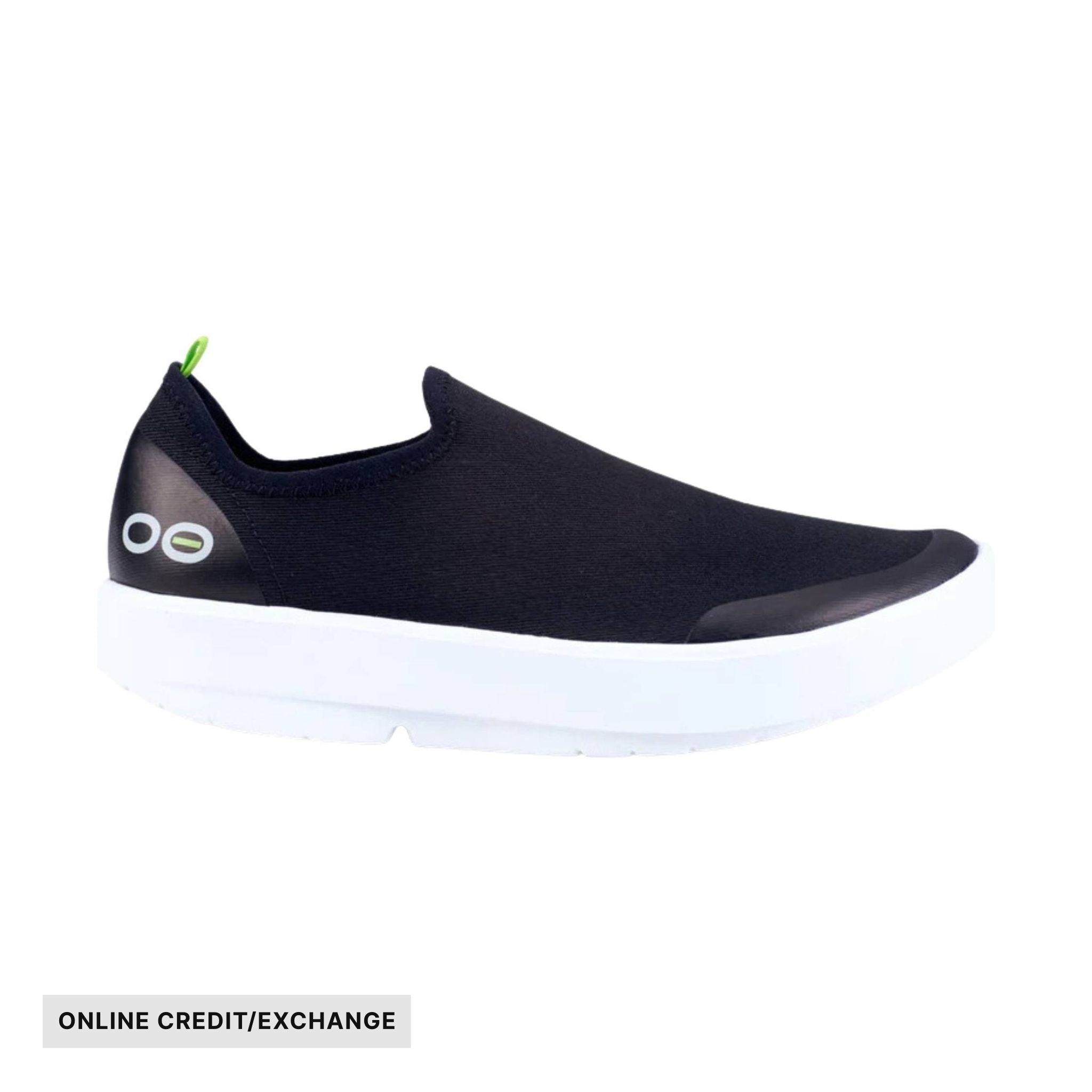 OOfos Women's OOmg Eezee Low Shoe - White/Black – Lenny's Shoe