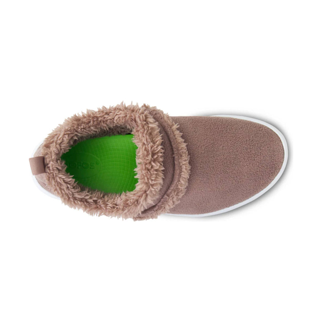 OOfos Women's OOcoozie Low Shoes - Chocolate Sherpa - Lenny's Shoe & Apparel