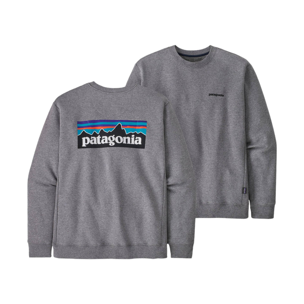 Patagonia Men's P - 6 Logo Uprisal Crew Sweatshirt - Gravel Heather - ONLINE STORE CREDIT/EXCHANGE ONLY - Lenny's Shoe & Apparel