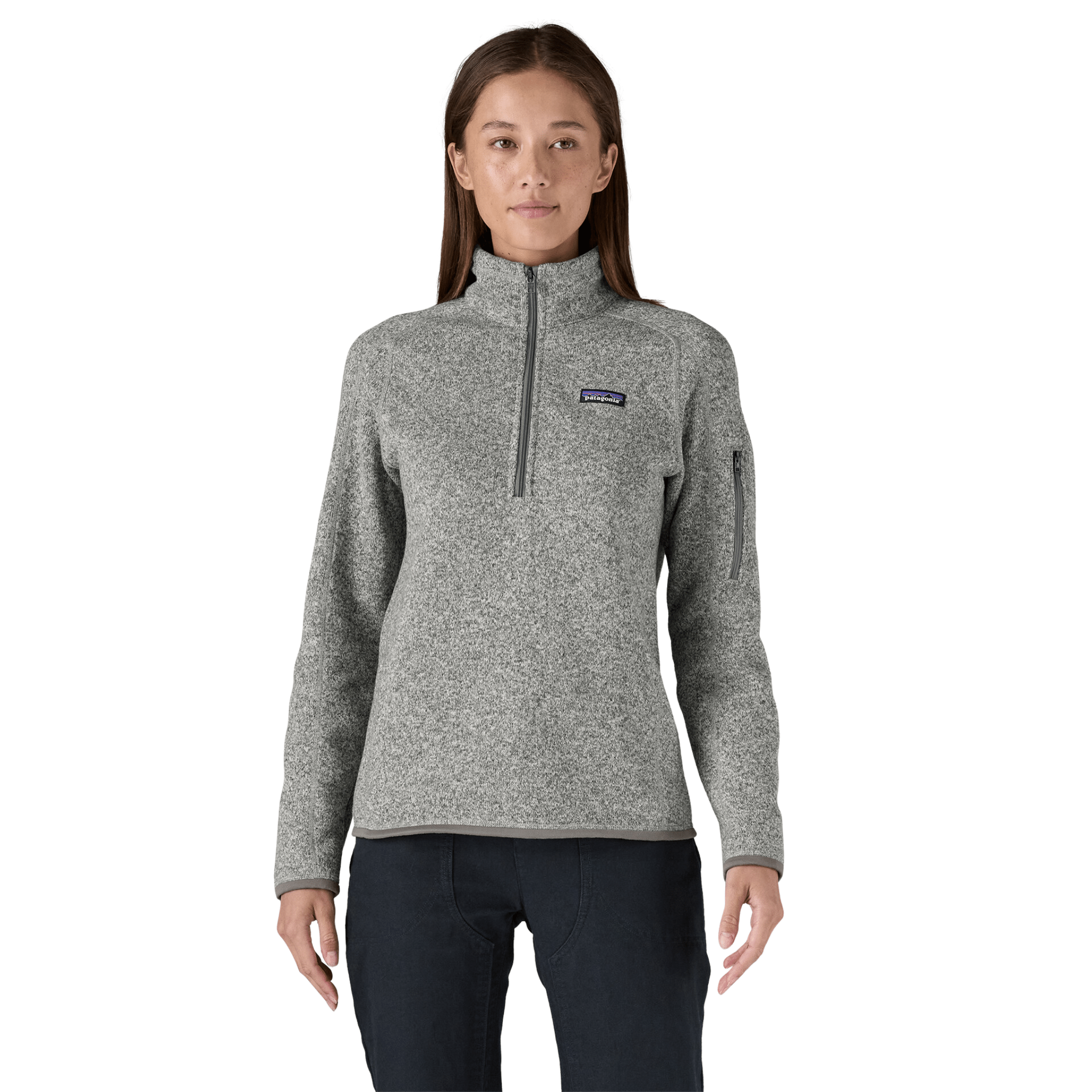 Patagonia Women's Better Sweater Quarter Zip - Birch White
