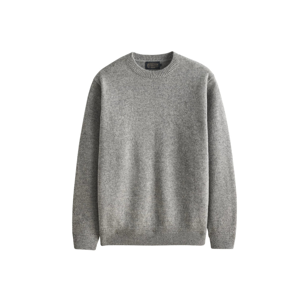 Pendleton Men's Shetland Crewneck Sweater - Light Grey Heather - Lenny's Shoe & Apparel