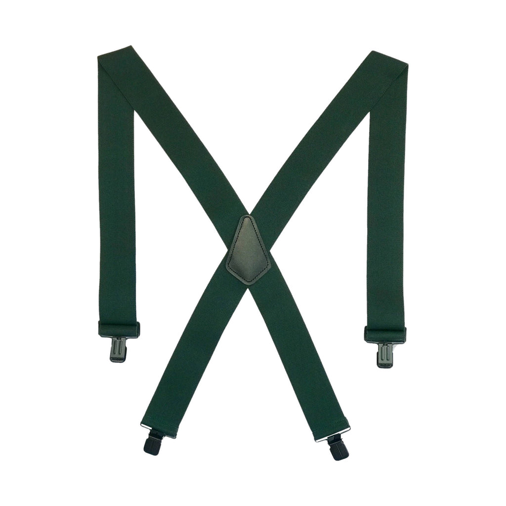 Perry 2 Inch Clip On Suspenders - Hunter Green - Lenny's Shoe & Apparel