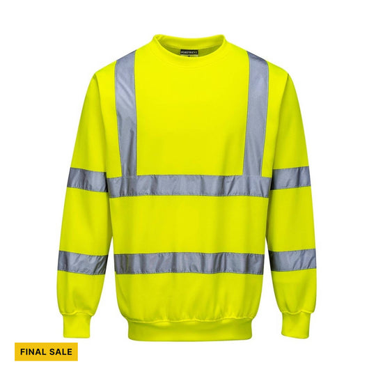 Portwest Men's Hi-Viz Sweatshirt - Yellow - FINAL SALE - Lenny's Shoe & Apparel