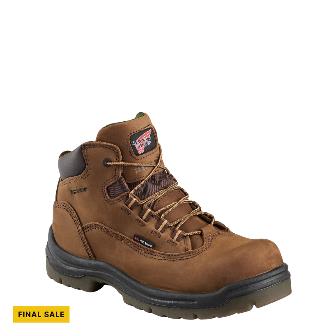 Red Wing Women's King Toe 5 Inch Waterproof Non Metallic Toe Work Boots - Brown - FINAL SALE - Lenny's Shoe & Apparel