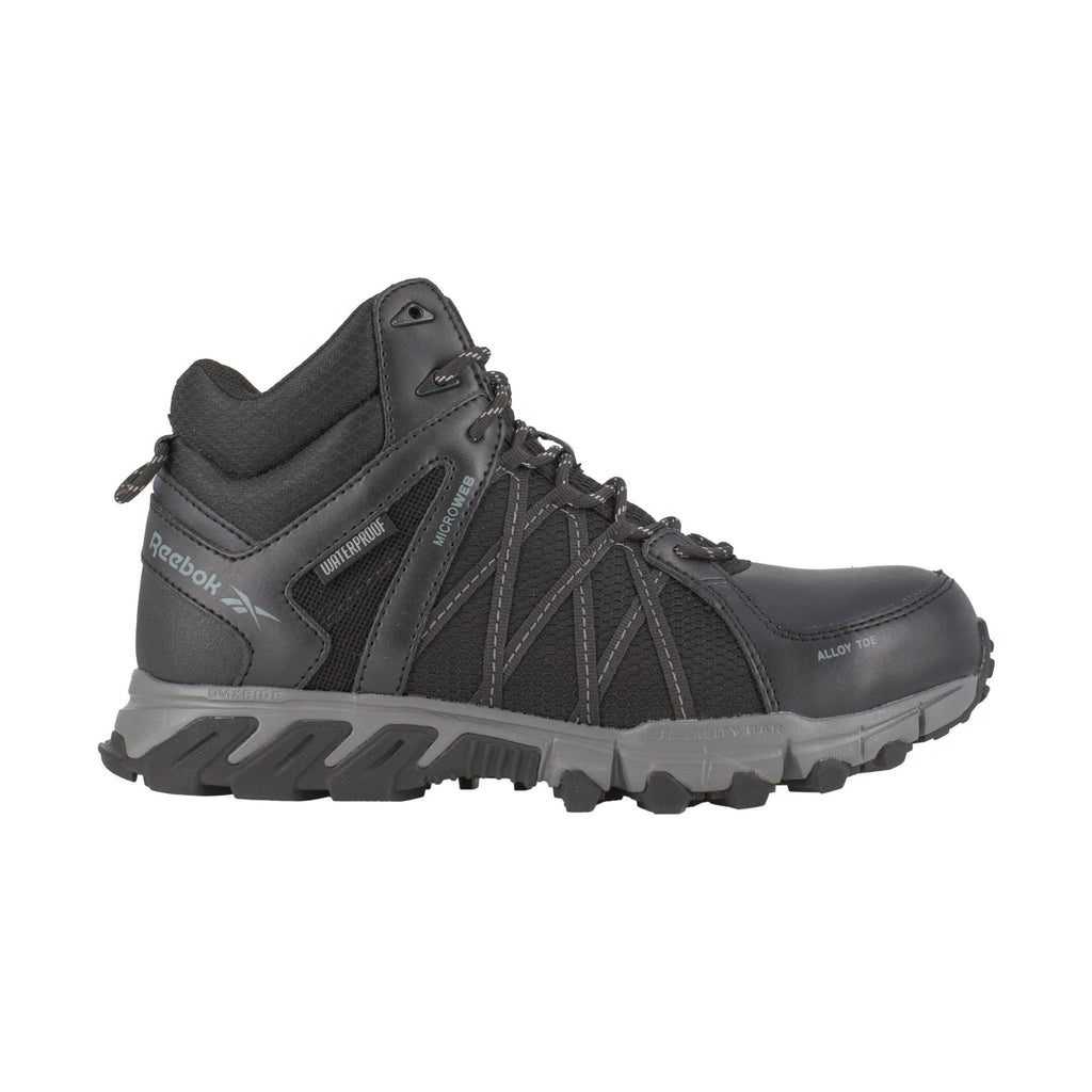 Reebok Work Men's Athletic Waterproof Trailgrip Alloy Toe Work Shoes - Black/Light Grey - Lenny's Shoe & Apparel