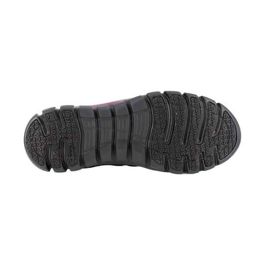 Black shoe outsole with segmented tread and Reebok branding