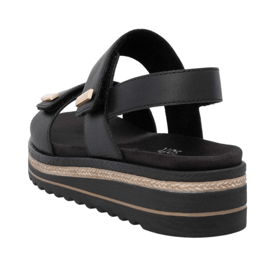 Rieker Women's Jocelyn Sandals - Black - Lenny's Shoe & Apparel