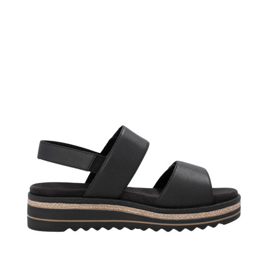 Rieker Women's Jocelyn Sandals - Black - Lenny's Shoe & Apparel