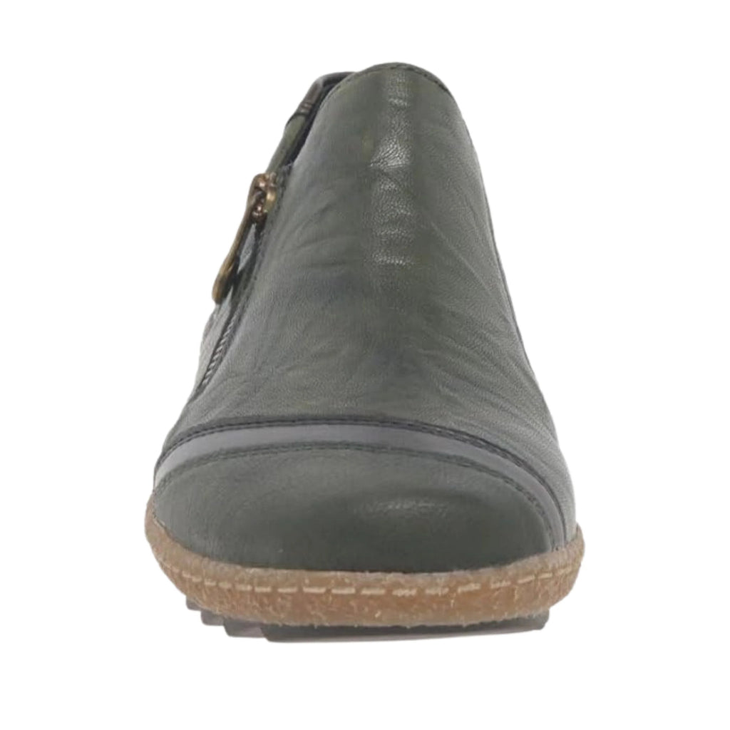 Rieker Women's Liv Slip Zip Shoes - Forest - Lenny's Shoe & Apparel