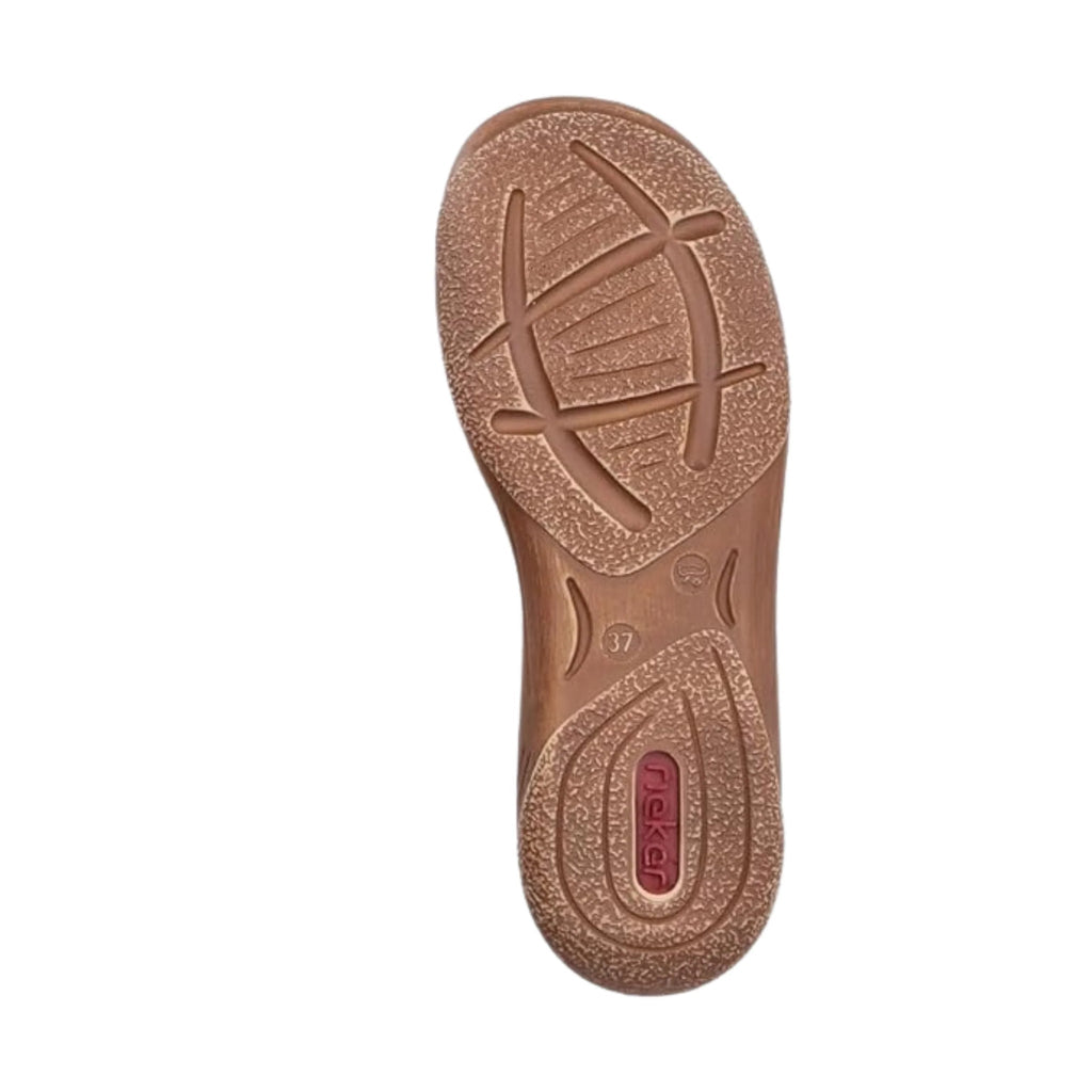 Rieker Women's Regina Sandals - Chocolate/Cognac - Lenny's Shoe & Apparel