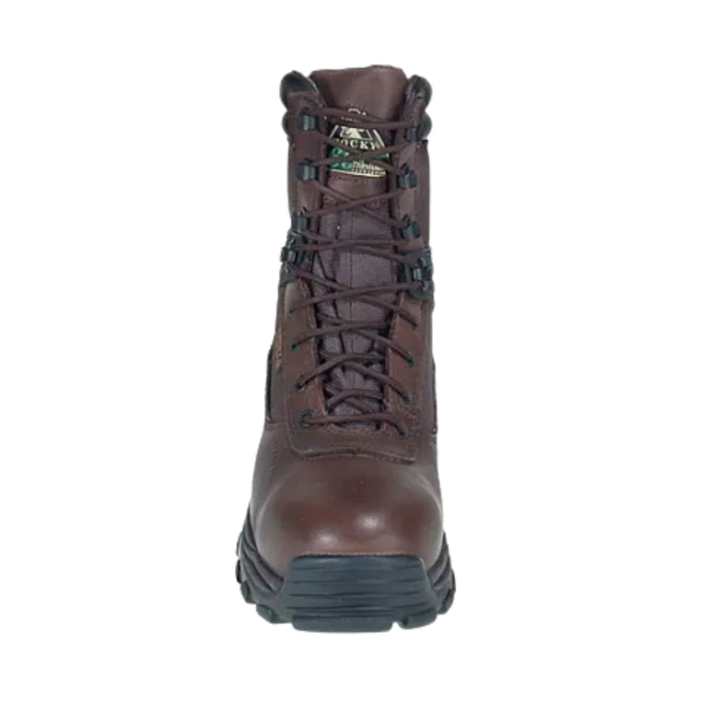 Rocky Men's 8 Inch Insulated Waterproof Steel Toe Work Boots - Brown - Lenny's Shoe & Apparel