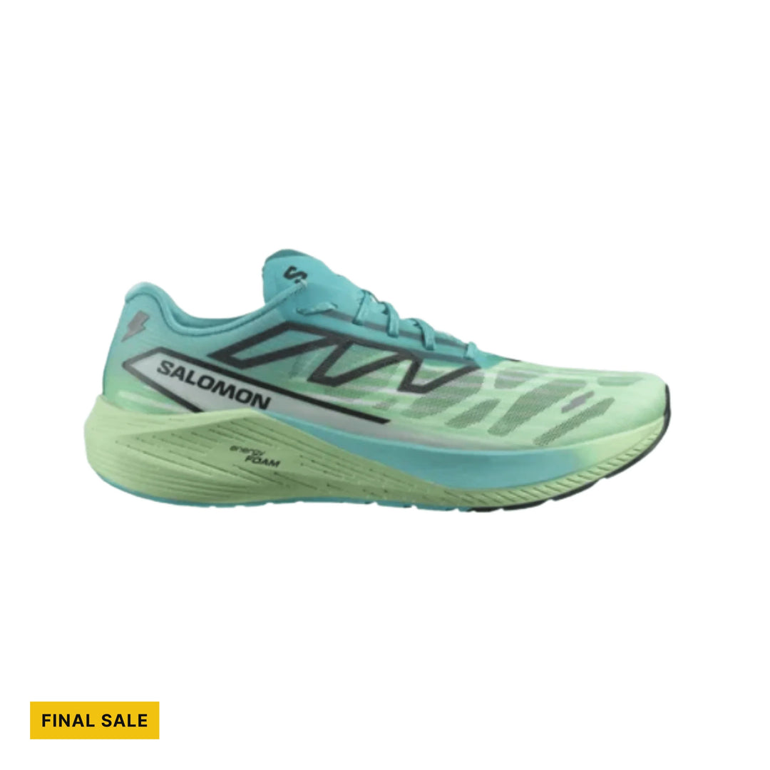 Teal and mint low-profile running shoe with black side logo and "FINAL SALE" label