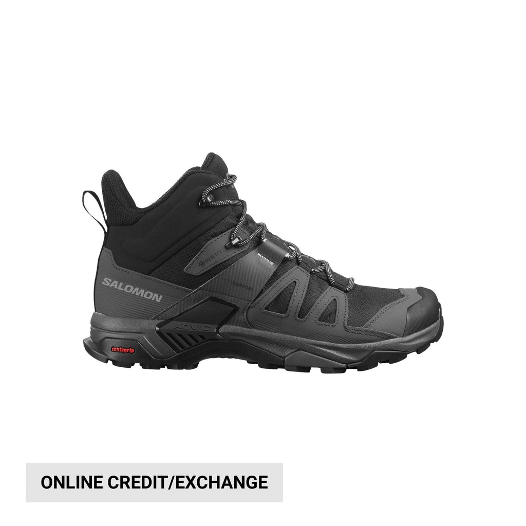 Salomon Men's X Ultra 4 Mid Gore Tex Hiking Boots - Black/Magnet/Pearl Blue - Lenny's Shoe & Apparel