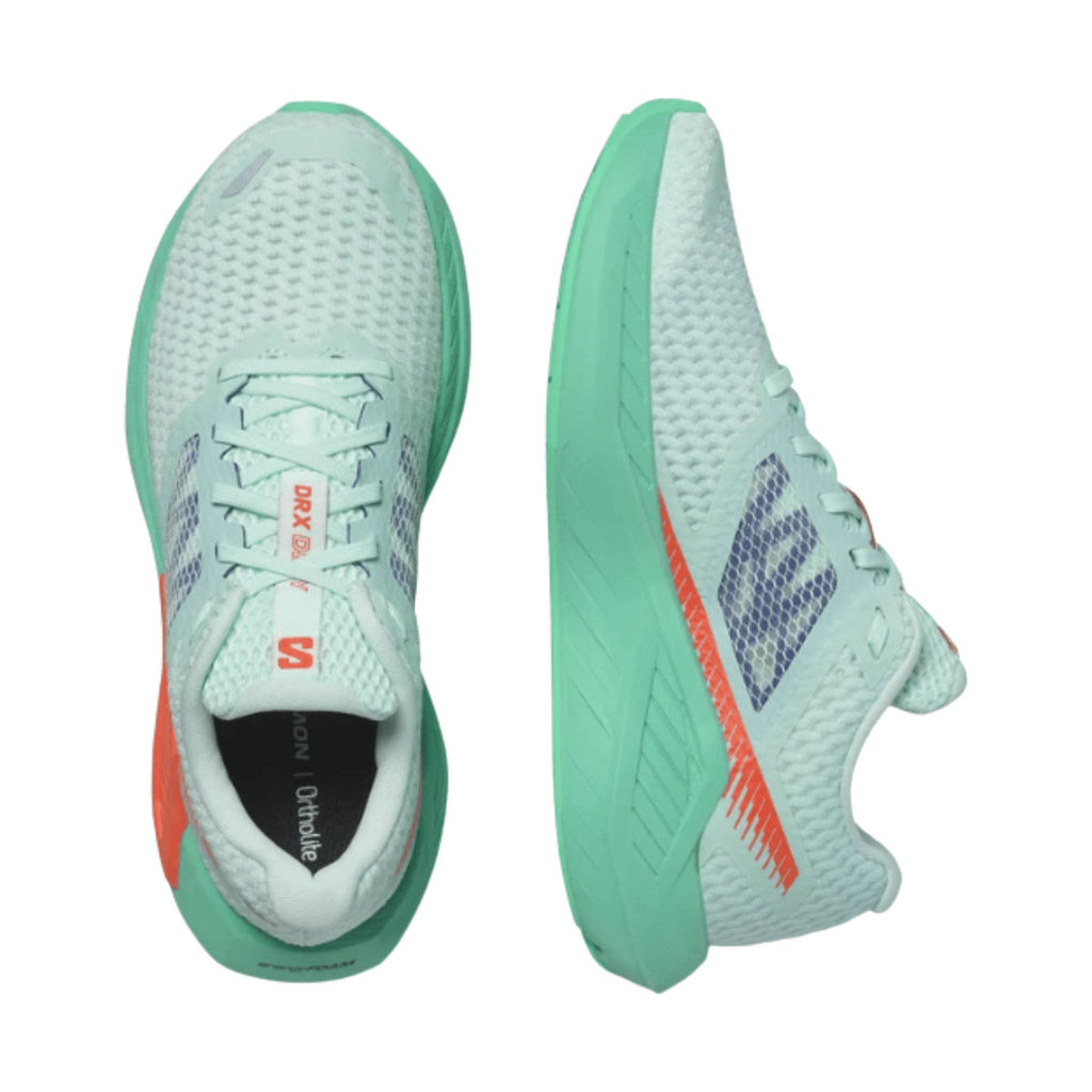 Salomon Women's DRX Defy Road Running Shoes - Bay/Cherry Tomato/Electric Green - Lenny's Shoe & Apparel